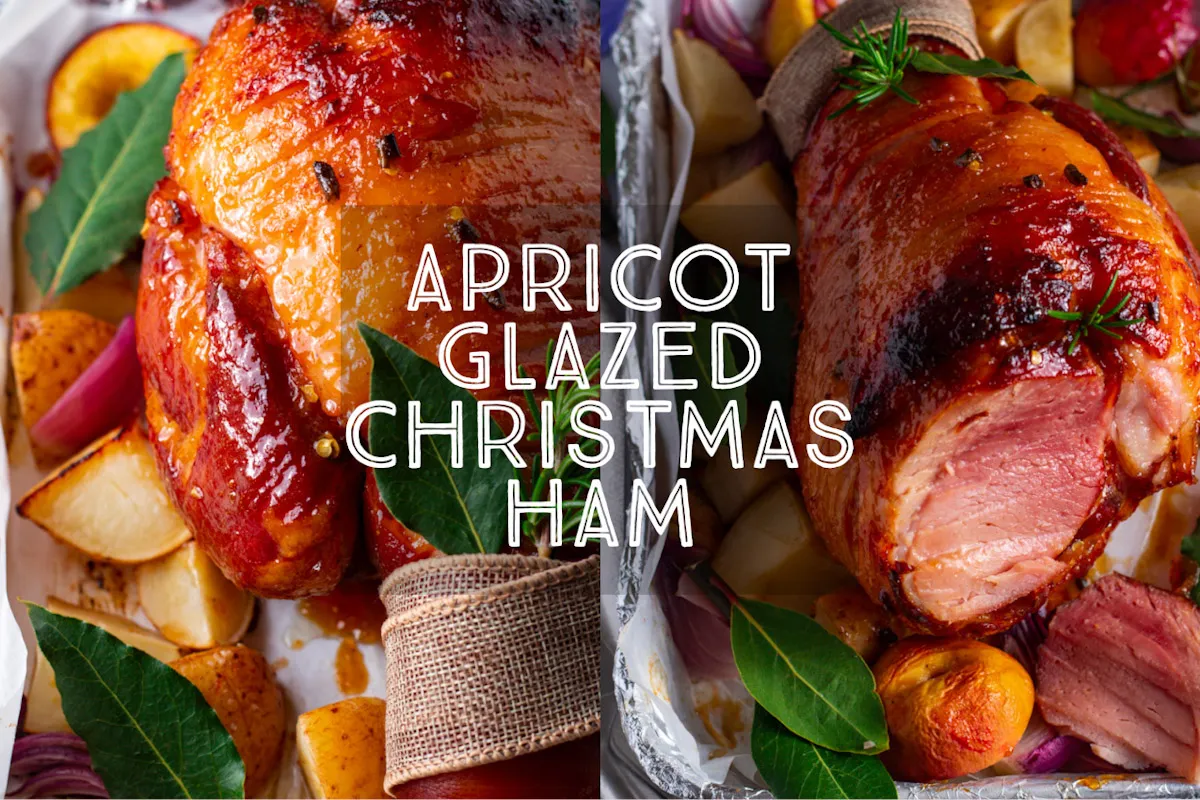 Apricot Glazed Christmas Ham title card.