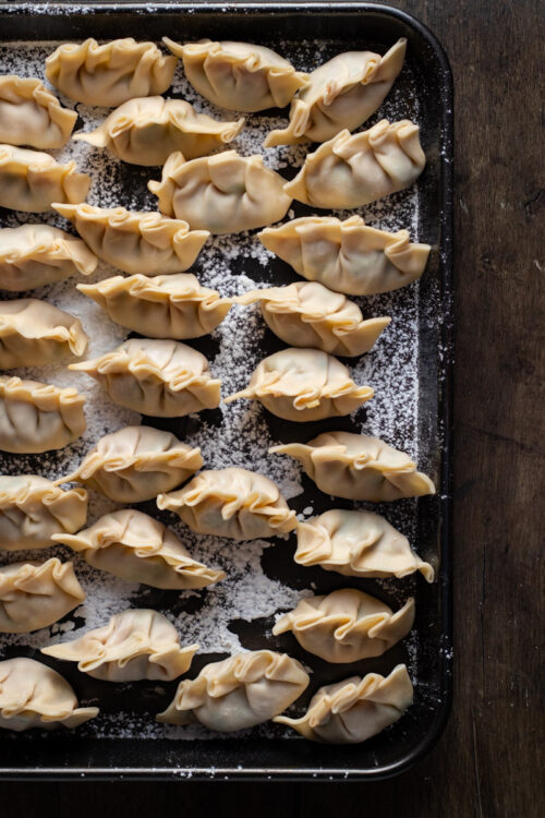 How to make Pork and Shrimp Gyoza (with spicy dipping sauce)