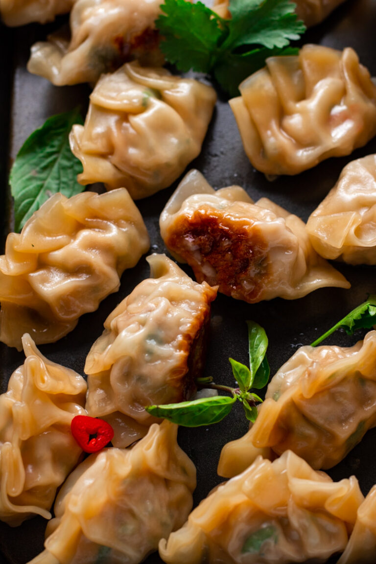 How to make Pork and Shrimp Gyoza (with spicy dipping sauce)