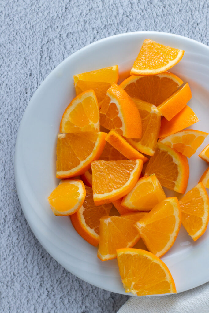 Orange Slices on a plate.