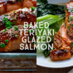 Baked Teriyaki Glazed Salmon Title Card.