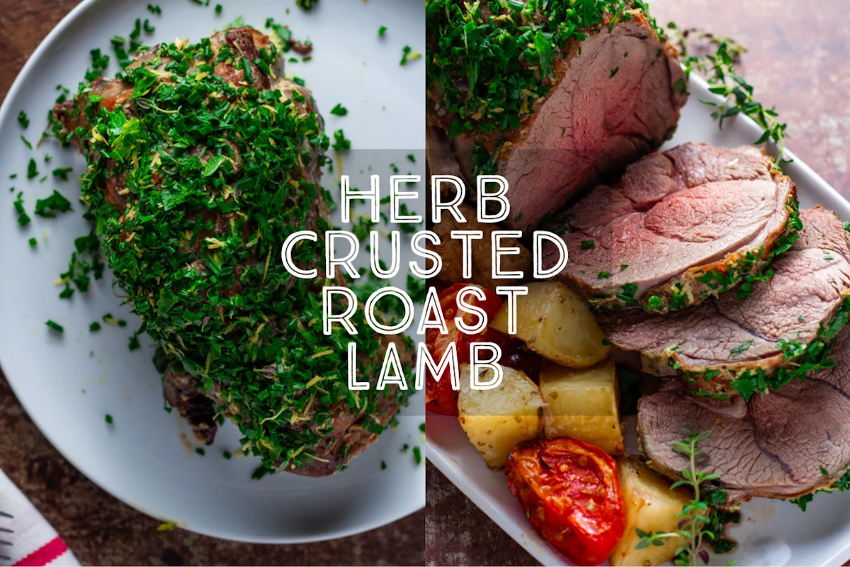 Herb Crusted Roast Lamb Title Card