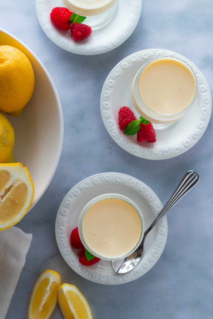 Lemon Posset seen from above.