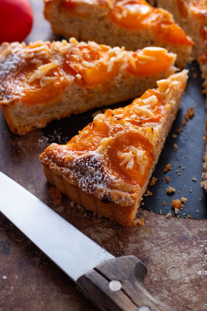 Slice of Apricot Tart.