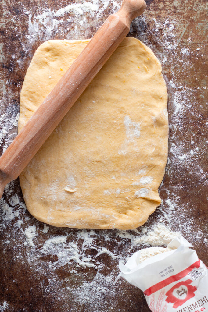 Rolled Out Yeast dough.