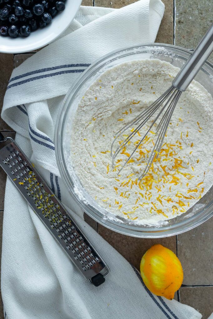 Dry ingredients for muffin batter.