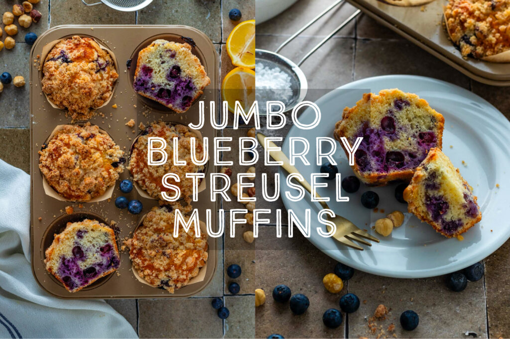 Bakery Style Blueberry Streusel Muffins