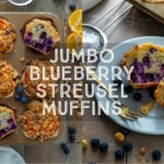 Blueberry Streusel Muffins title card.