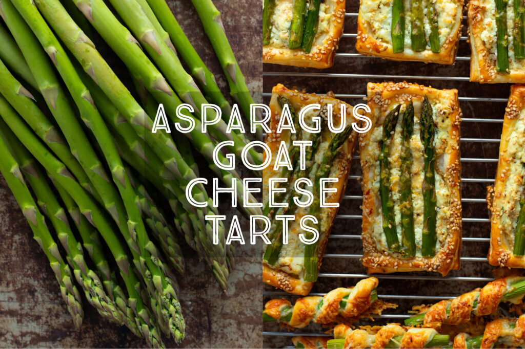 Asparagus and Goat Cheese Tarts (with puff pastry)