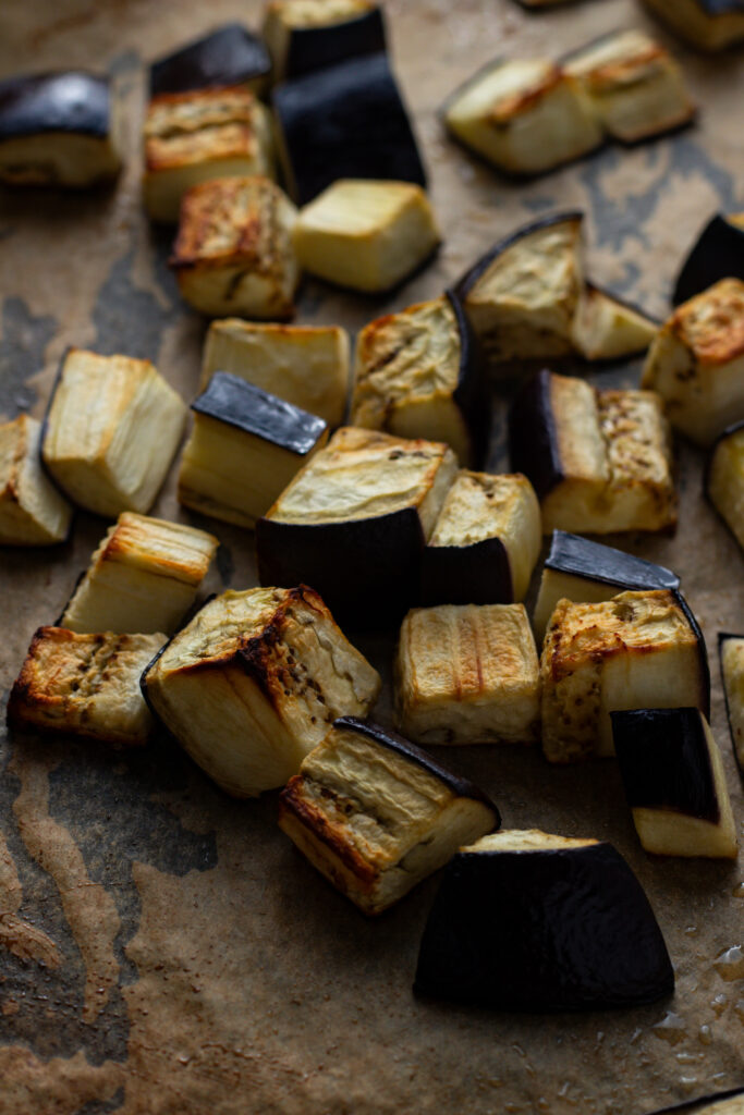 Roasted eggplant.